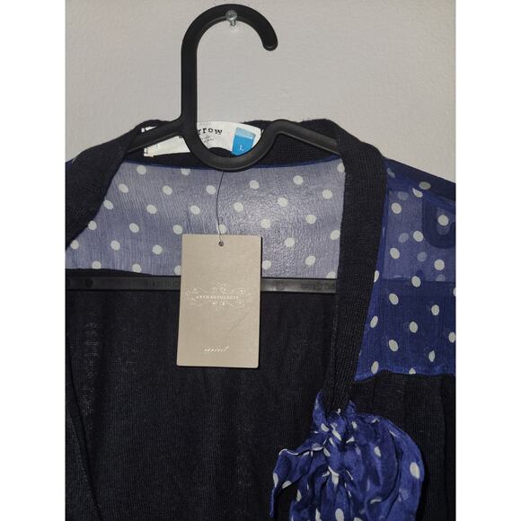Sparrow Anthropilogie pilka dot sweater cardigan L NwT - Picture 2 of 2
